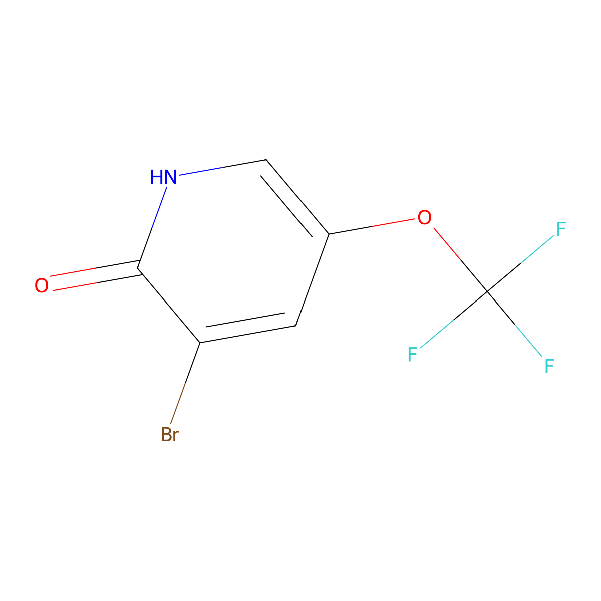 3-Bromo-5-trifluoromethoxy-pyridin-2-ol molecular structure, CAS 1361837-97-9