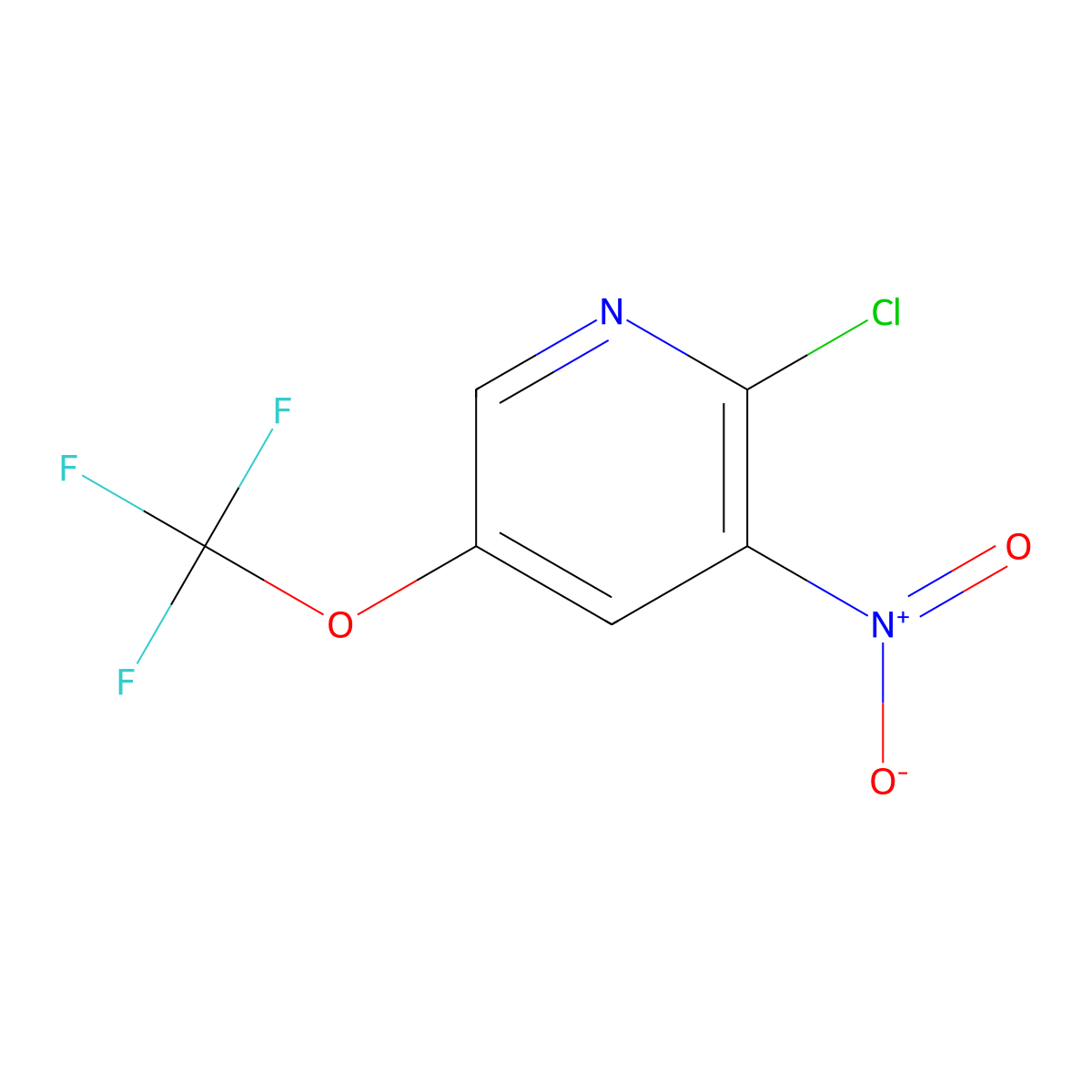 2-Chloro-3-nitro-5-(trifluoromethoxy)pyridine molecular structure, CAS 1361842-46-7