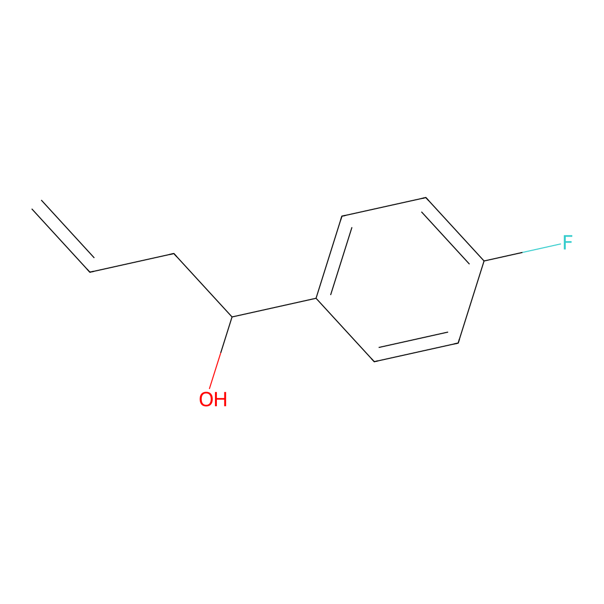4-(4-Fluorophenyl)-1-buten-4-ol molecular structure, CAS 136185-86-9