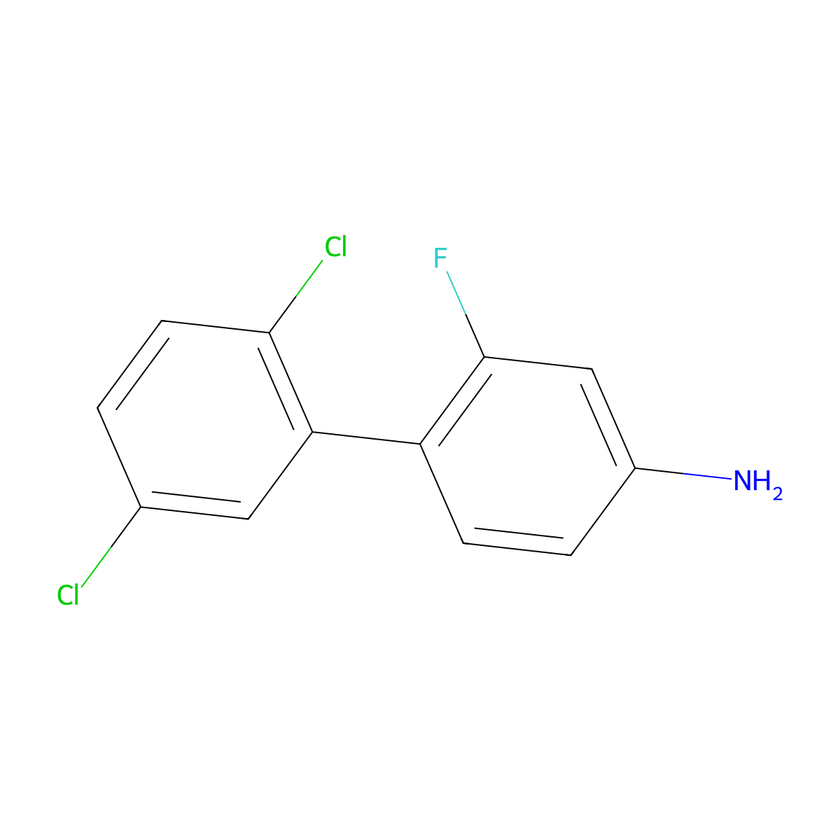 4-(2,5-Dichlorophenyl)-3-fluoroaniline molecular structure, CAS 1361851-33-3
