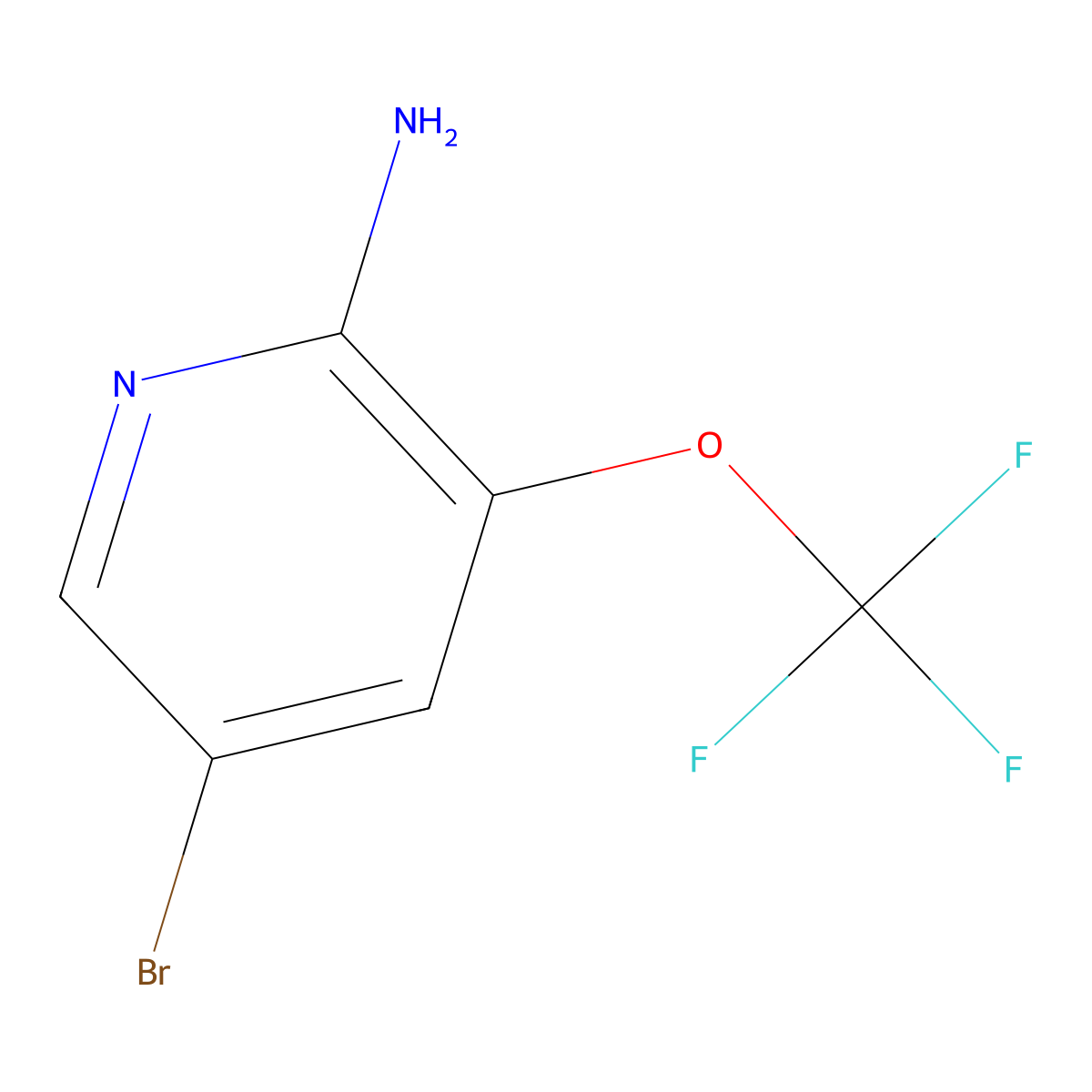 5-Bromo-3-(trifluoromethoxy)pyridin-2-amine molecular structure, CAS 1361852-35-8