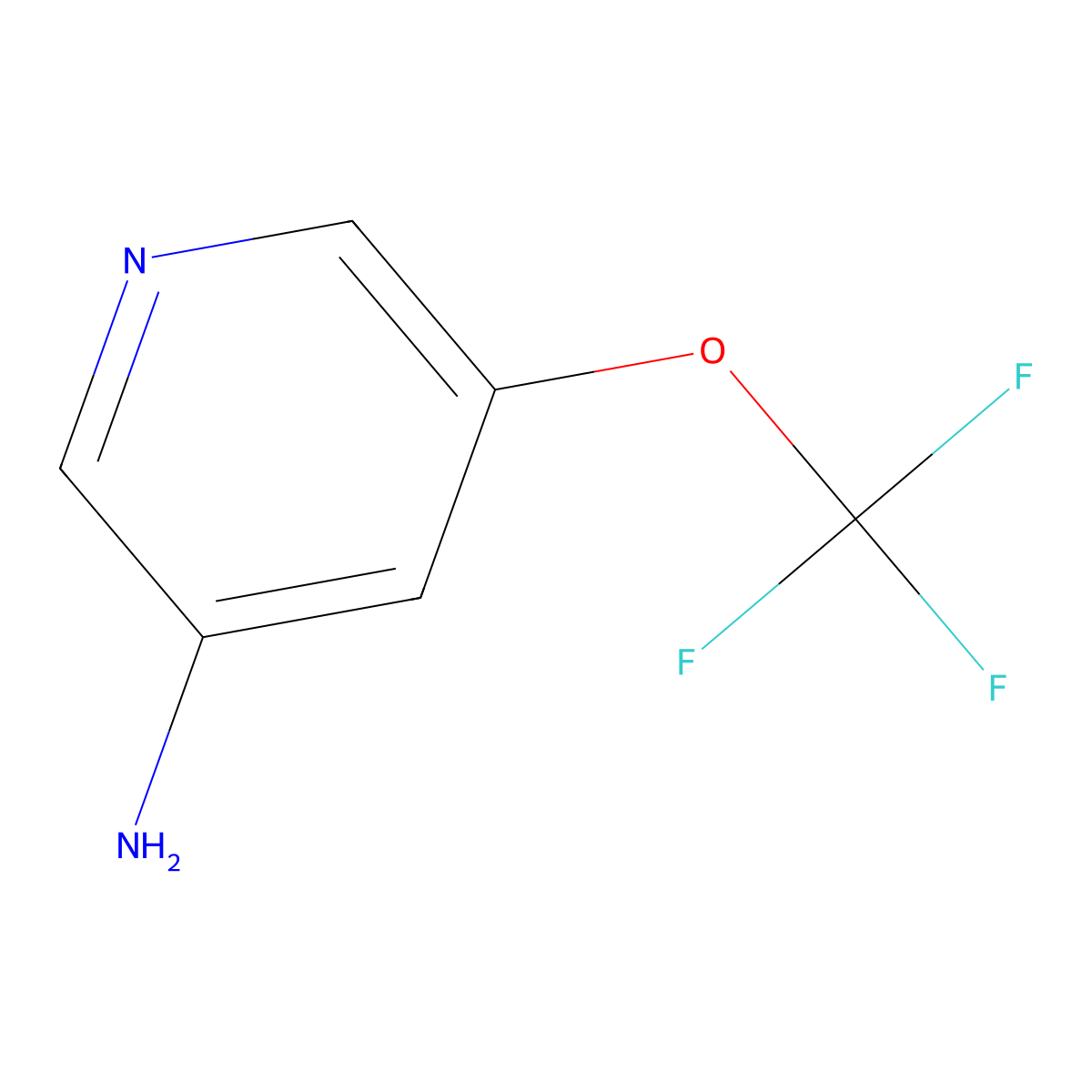 5-(Trifluoromethoxy)pyridin-3-amine molecular structure, CAS 1361856-17-8