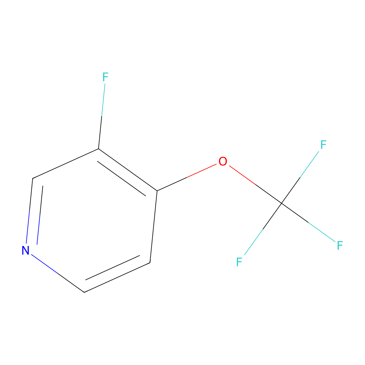 3-Fluoro-4-(trifluoromethoxy)pyridine molecular structure, CAS 1361880-79-6