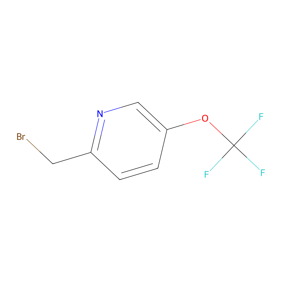 2-(Bromomethyl)-5-(trifluoromethoxy)pyridine molecular structure, CAS 1361897-14-4