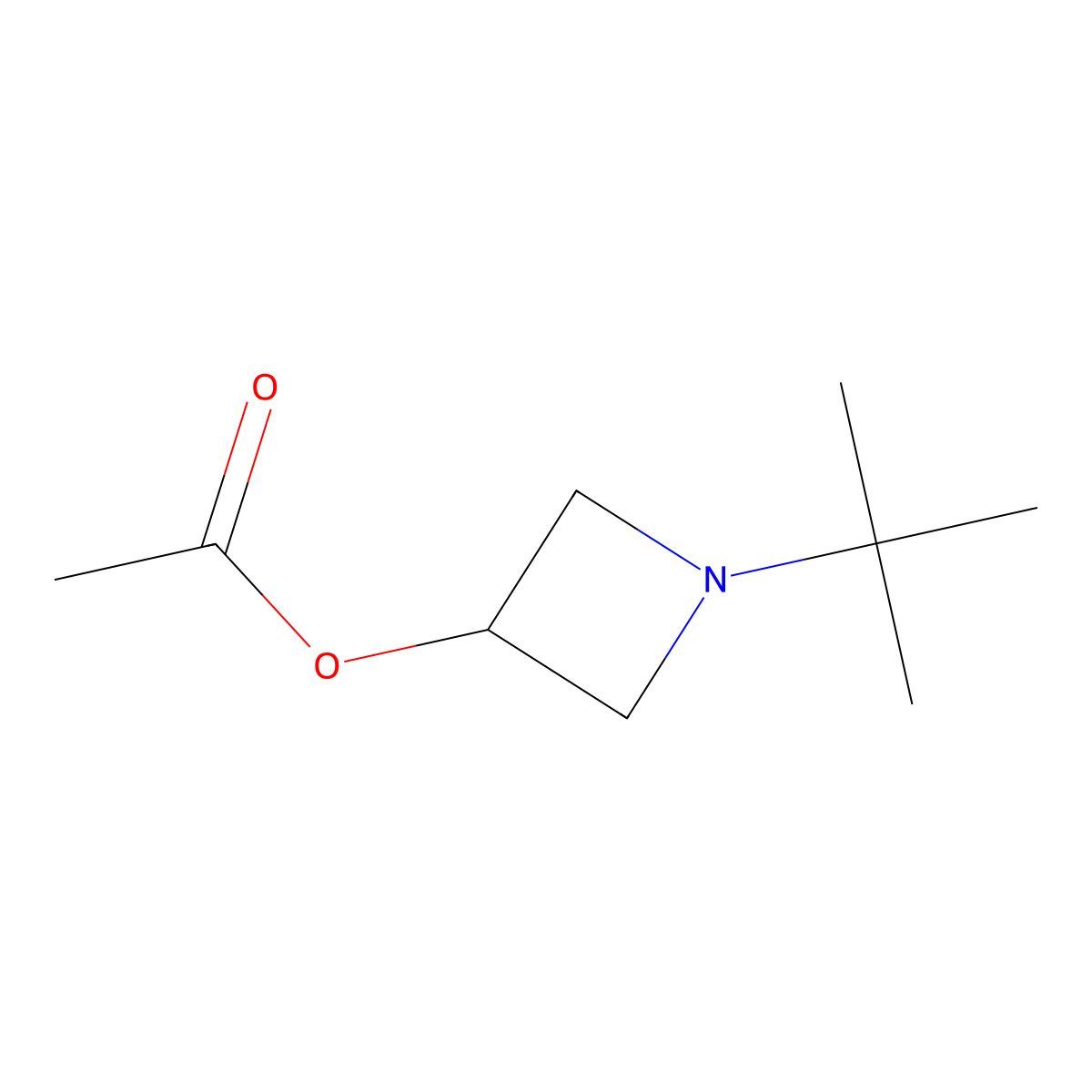 (1-Tert-butylazetidin-3-yl) acetate molecular structure, CAS 13619-16-4