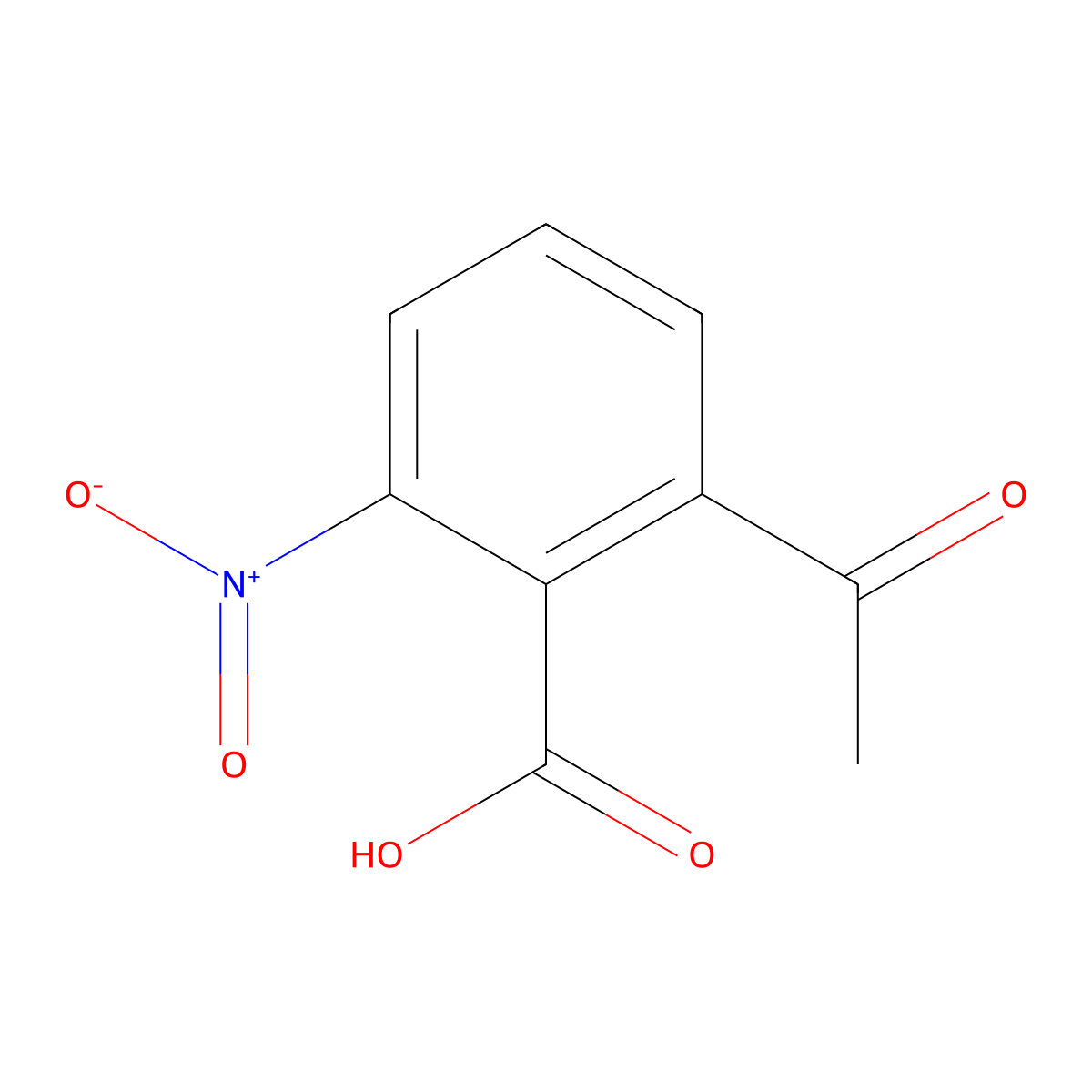 2-Acetyl-6-nitrobenzoic acid molecular structure, CAS 13619-70-0