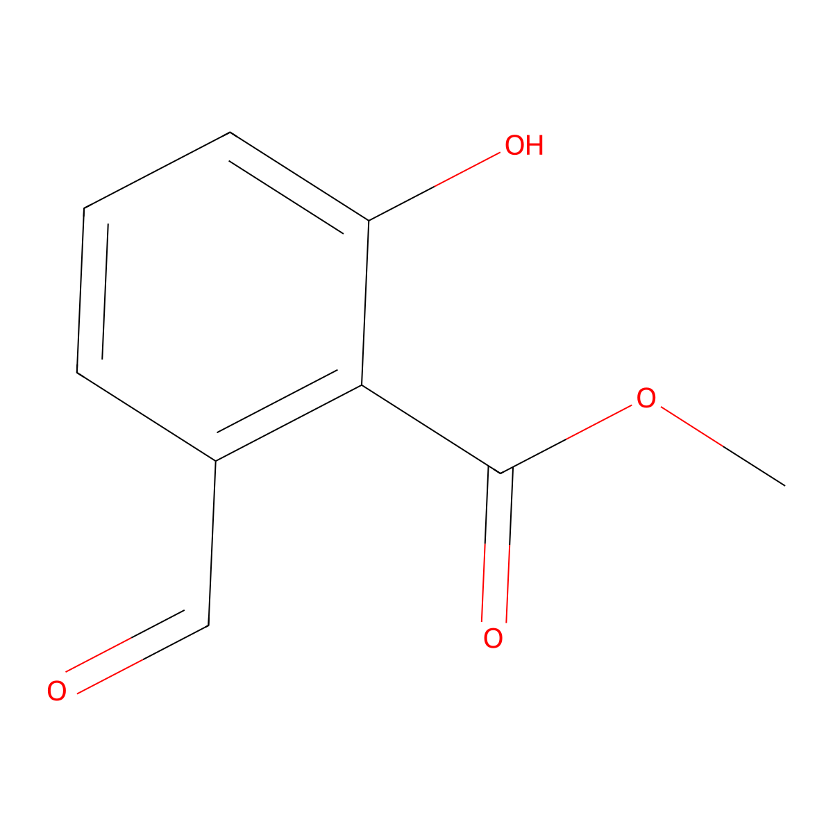 Methyl 2-formyl-6-hydroxybenzoate molecular structure, CAS 136192-84-2