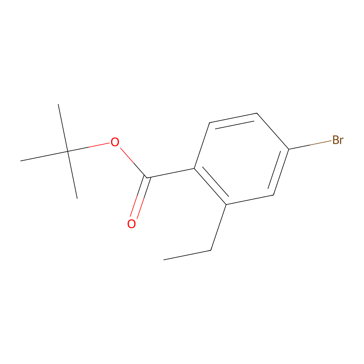 4-Bromo-2-ethyl-benzoic acid tert-butyl ester molecular structure, CAS 1361938-72-8
