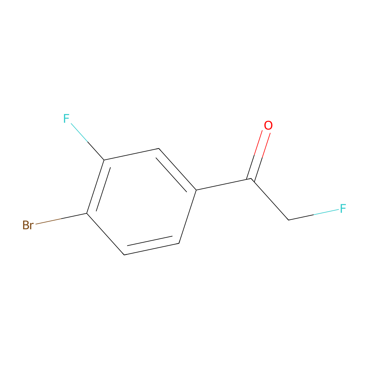 1-(4-Bromo-3-fluorophenyl)-2-fluoroethan-1-one molecular structure, CAS 1361939-93-6