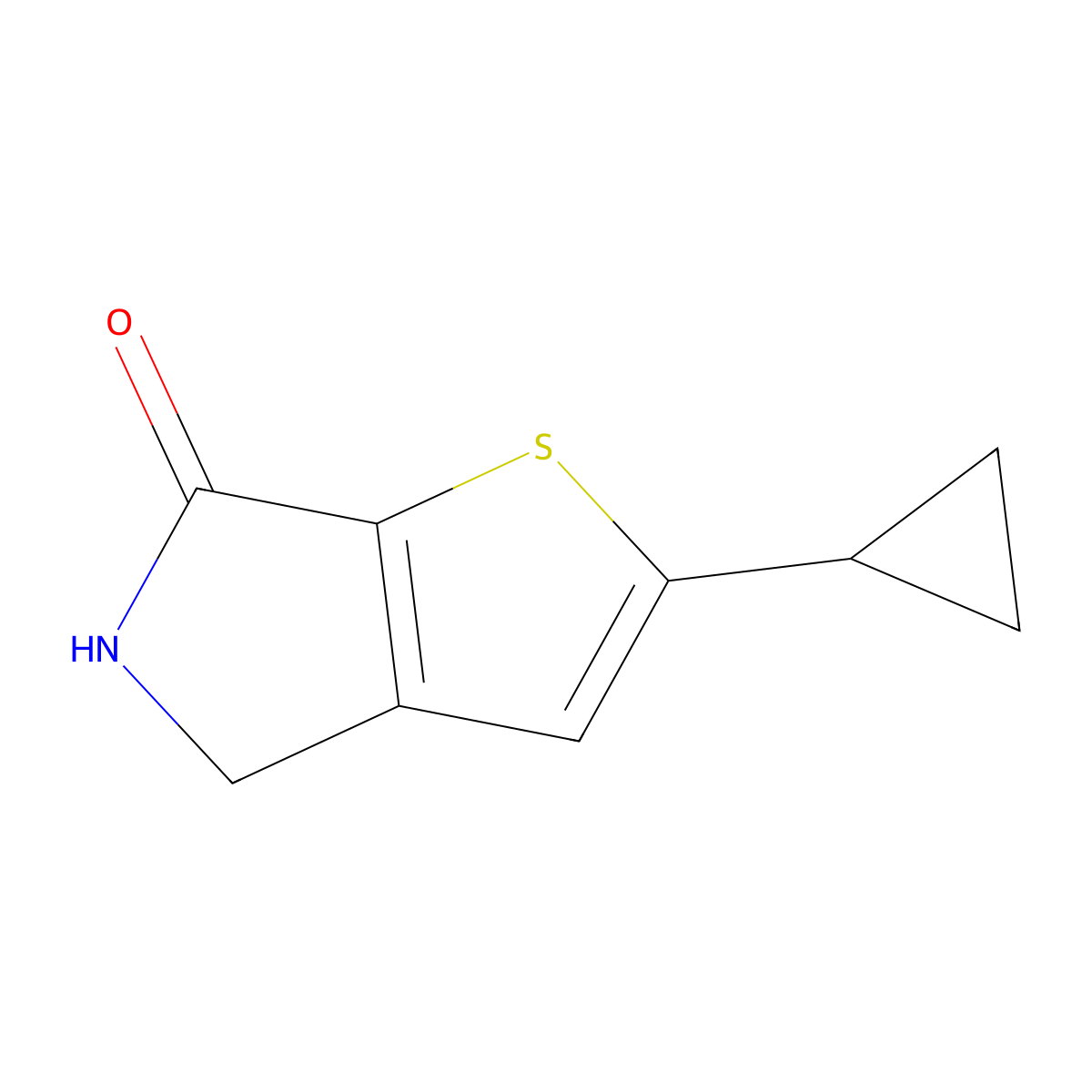 2-Cyclopropyl-4H-thieno[2,3-c]pyrrol-6(5H)-one molecular structure, CAS 1361941-18-5