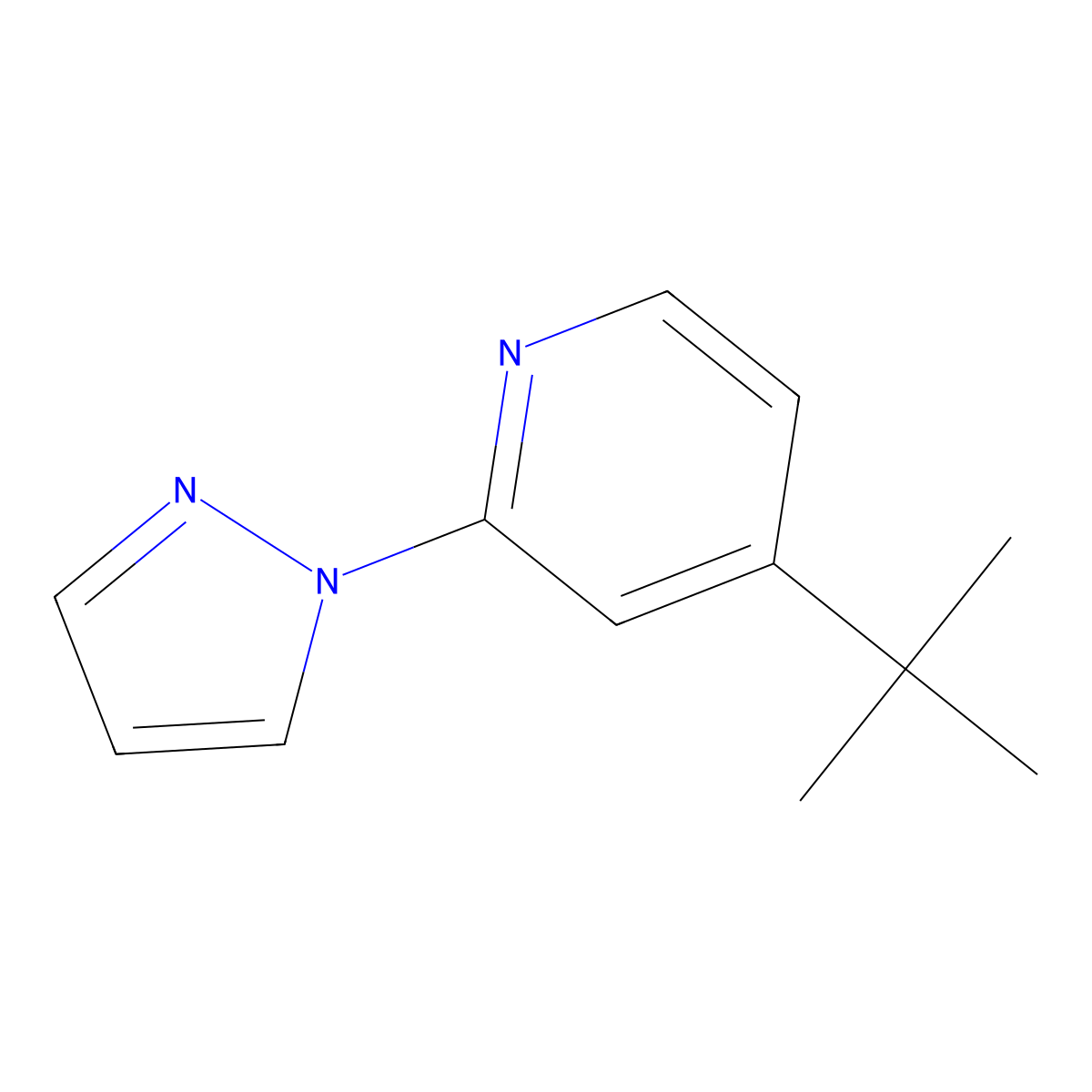 4-(tert-Butyl)-2-(1H-pyrazol-1-yl)pyridine molecular structure, CAS 1361941-59-4