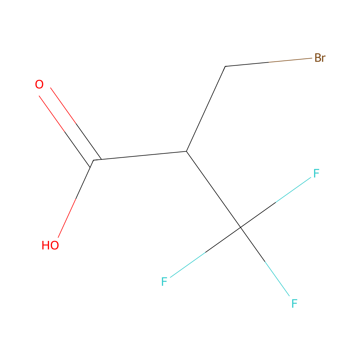 3-Bromo-2-(trifluoromethyl)propanoic acid molecular structure, CAS 1361941-67-4