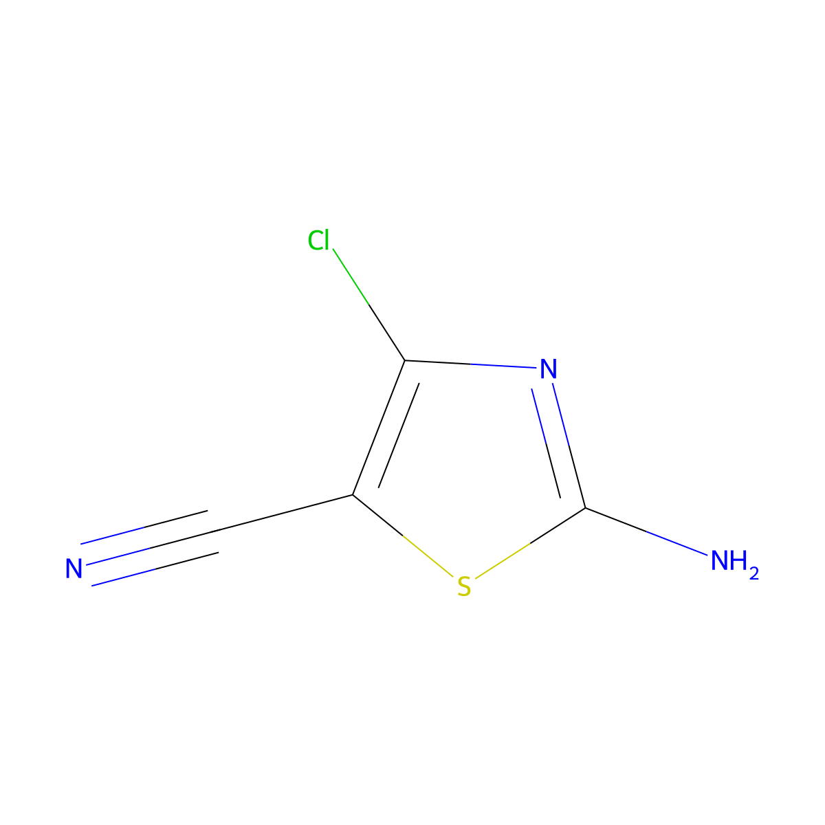 2-Amino-4-chloro-1,3-thiazole-5-carbonitrile molecular structure, CAS 136195-53-4