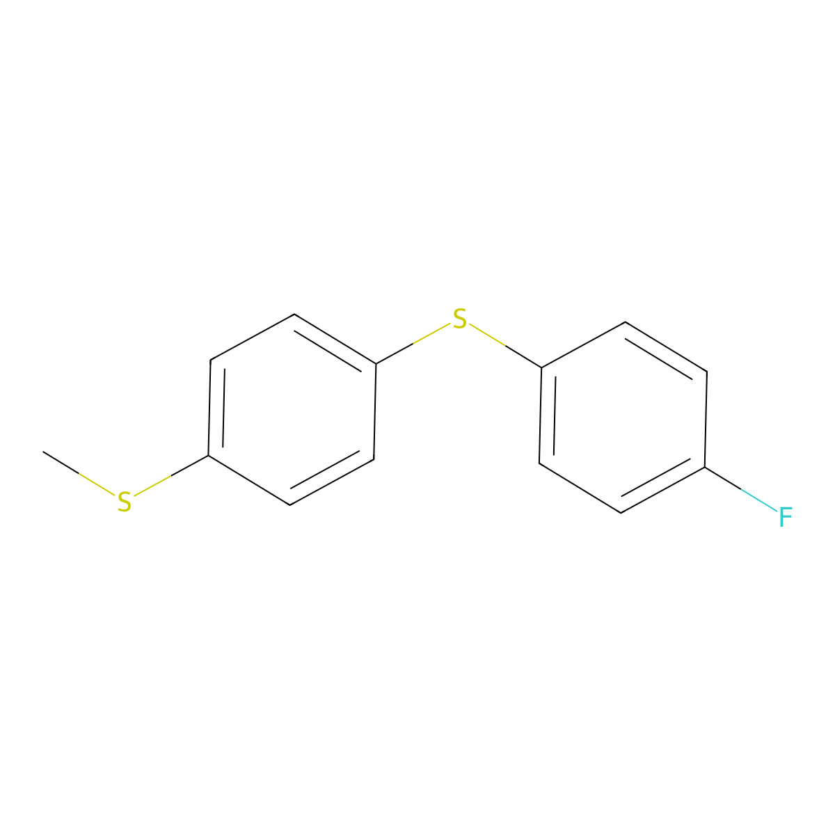 1-Fluoro-4-{[4-(methylsulfanyl)phenyl]sulfanyl}benzene molecular structure, CAS 1361950-32-4