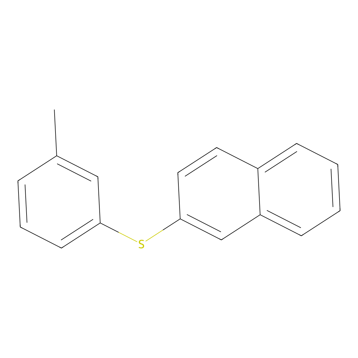 Naphthalen-2-yl(m-tolyl)sulfane molecular structure, CAS 1361950-35-7