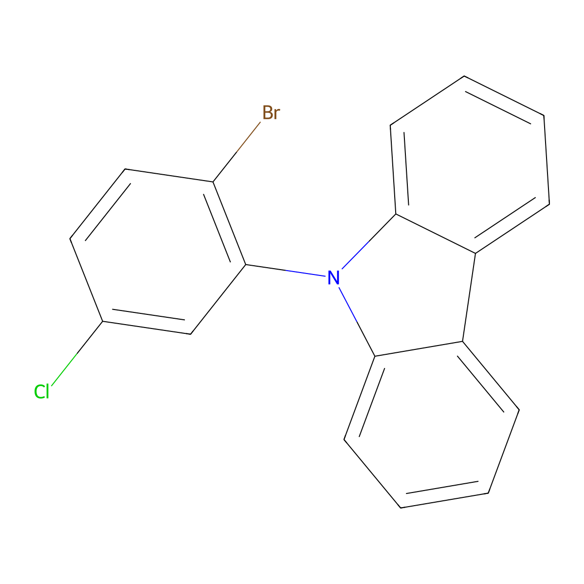 9-(2-Bromo-5-chlorophenyl)-9H-carbazole molecular structure, CAS 1361956-35-5