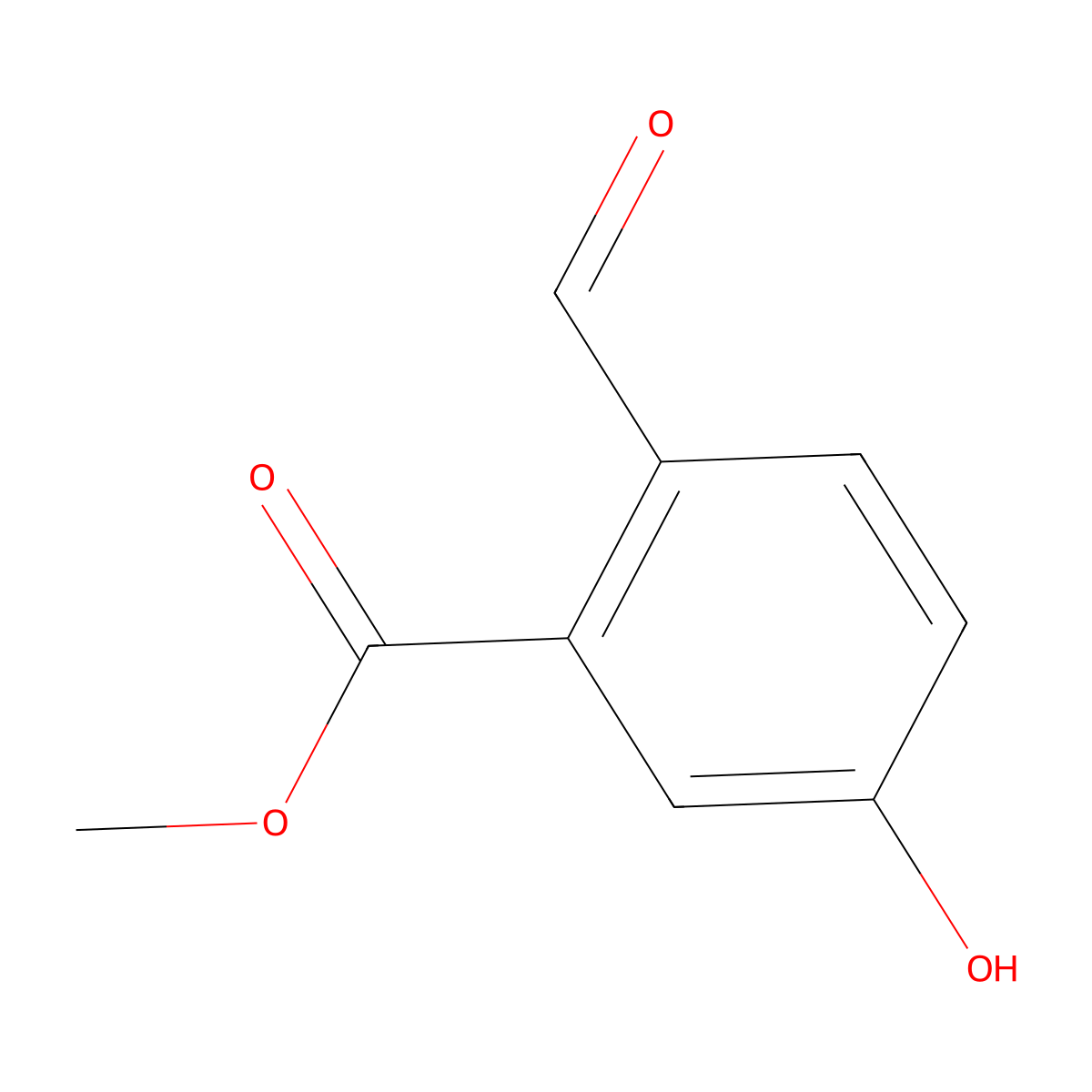 Methyl 2-formyl-5-hydroxybenzoate molecular structure, CAS 1361963-60-1