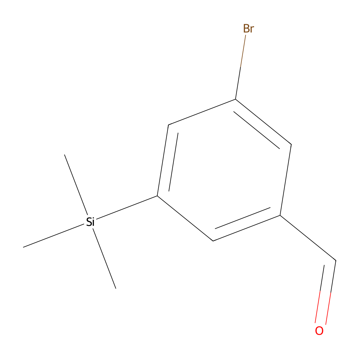 3-Bromo-5-(trimethylsilyl)benzaldehyde molecular structure, CAS 1361964-14-8