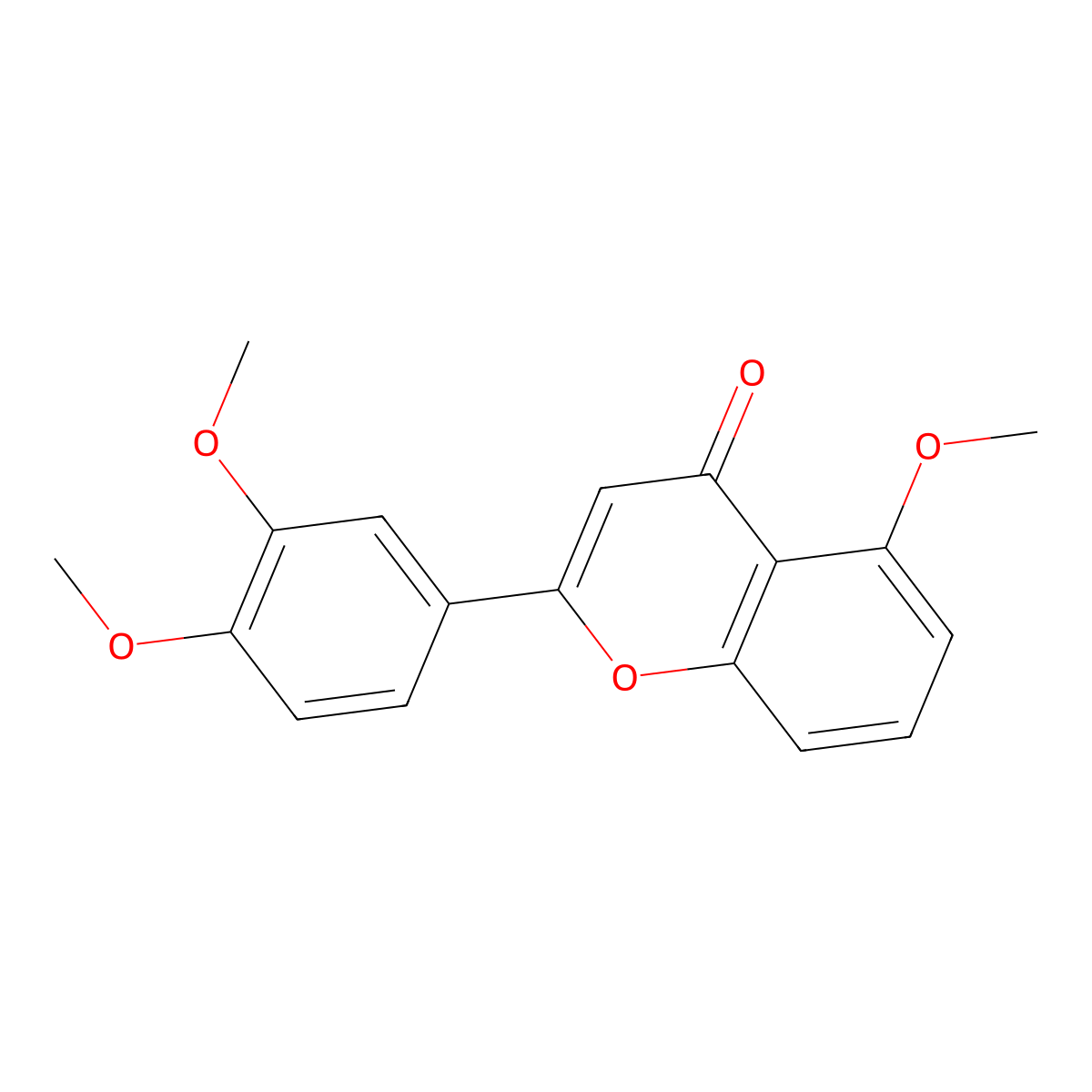 5,3',4'-Trimethoxyflavone molecular structure, CAS 136198-18-0