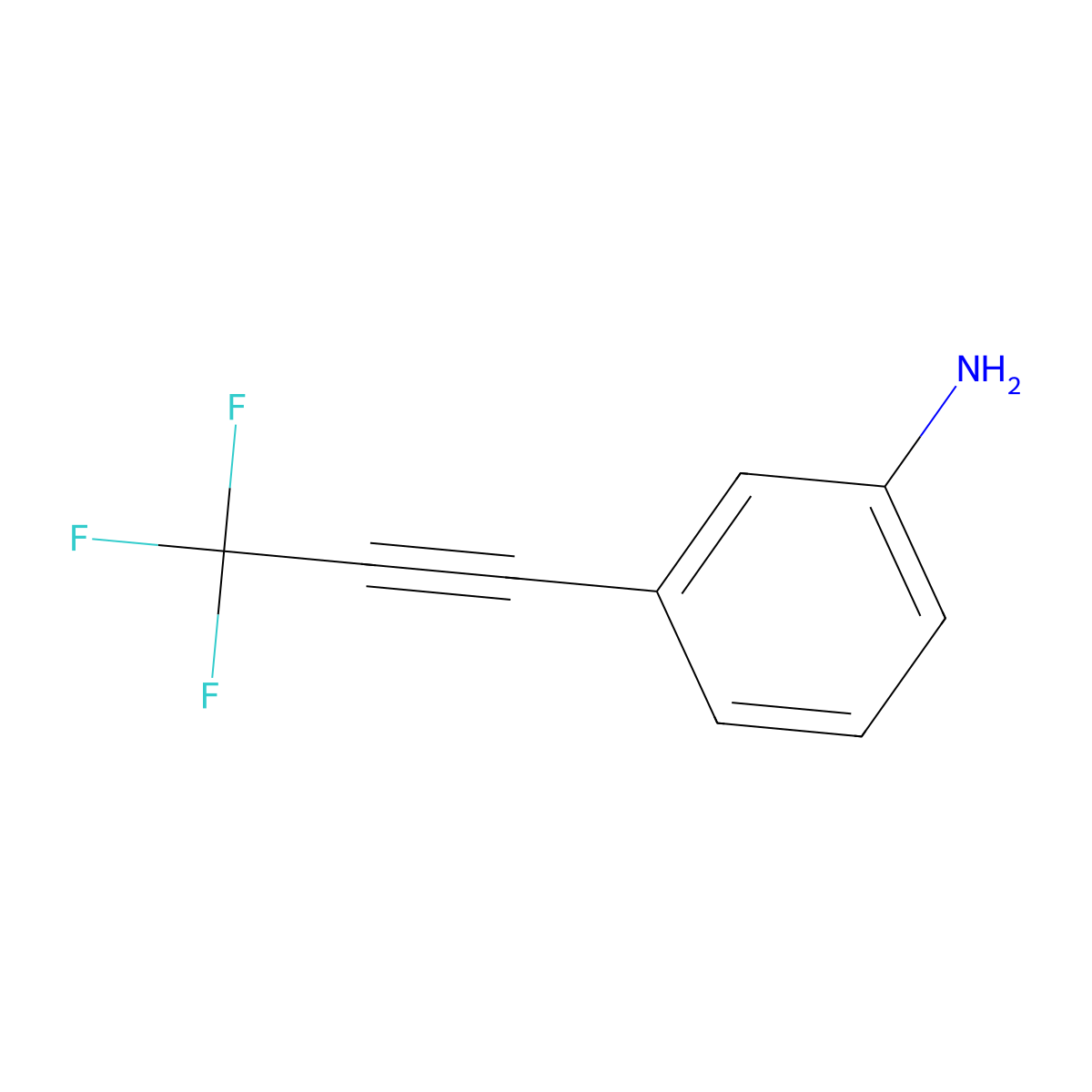 3-(Trifluoroprop-1-YN-1-YL)aniline molecular structure, CAS 1361988-23-9