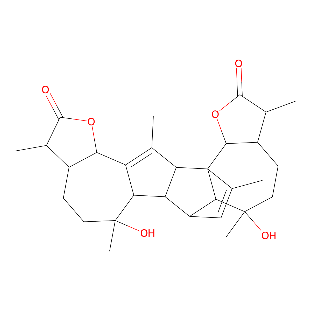 Absinthin molecular structure, CAS 1362-42-1