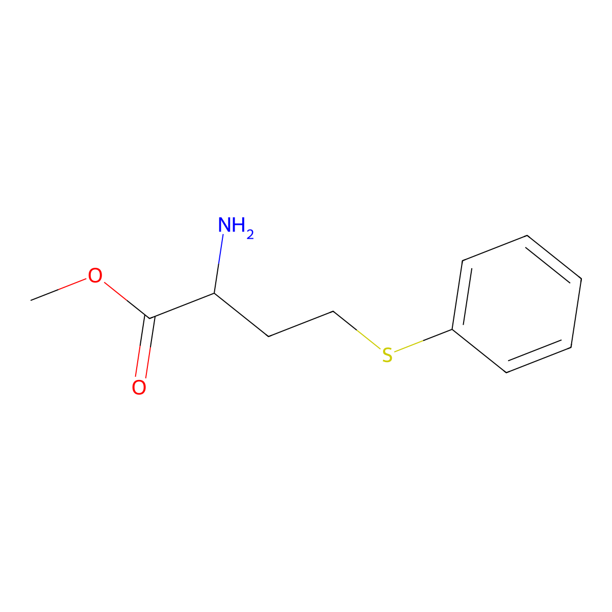 Methyl 2-amino-4-(phenylsulfanyl)butanoate molecular structure, CAS 1362016-60-1