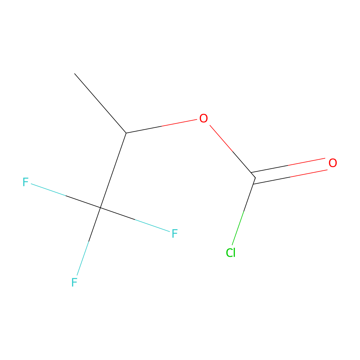 1,1,1-Trifluoropropan-2-yl carbonochloridate molecular structure, CAS 136205-25-9