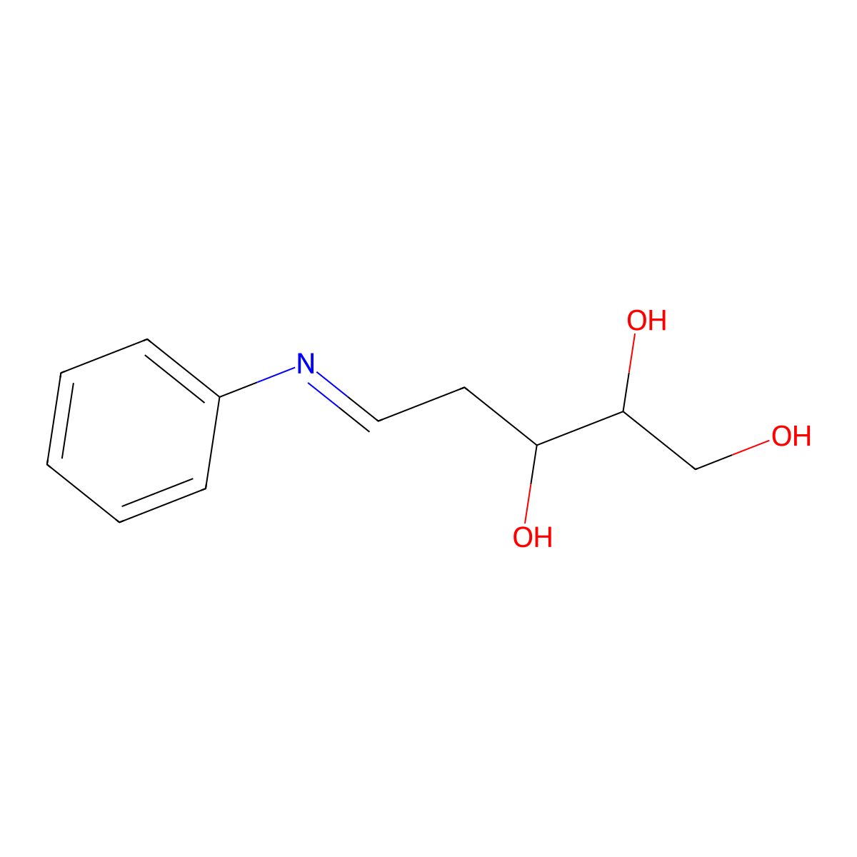 1,2-Dideoxy-1-(phenylimino)-D-erythro-pentitol molecular structure, CAS 136207-41-5