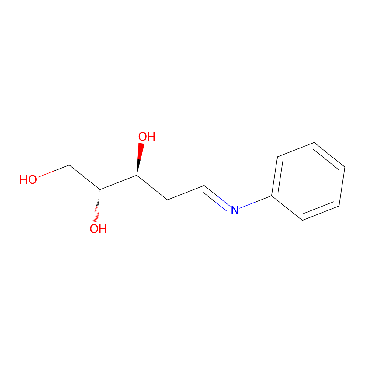 1,2-Dideoxy-1-(phenylimino)-D-erythro-pentitol molecular structure, CAS 136207-41-5