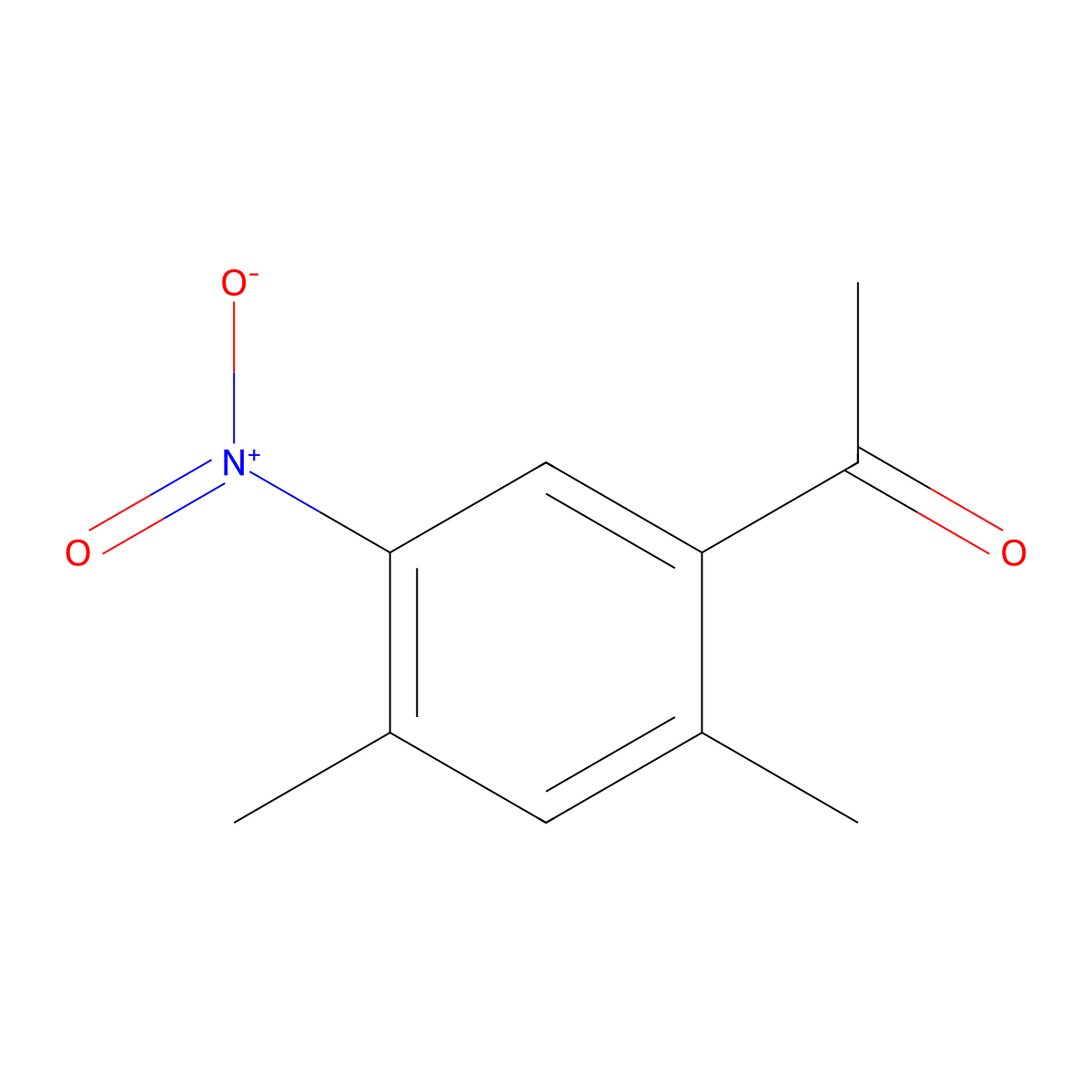 1-(2,4-Dimethyl-5-nitrophenyl)ethanone molecular structure, CAS 13621-23-3