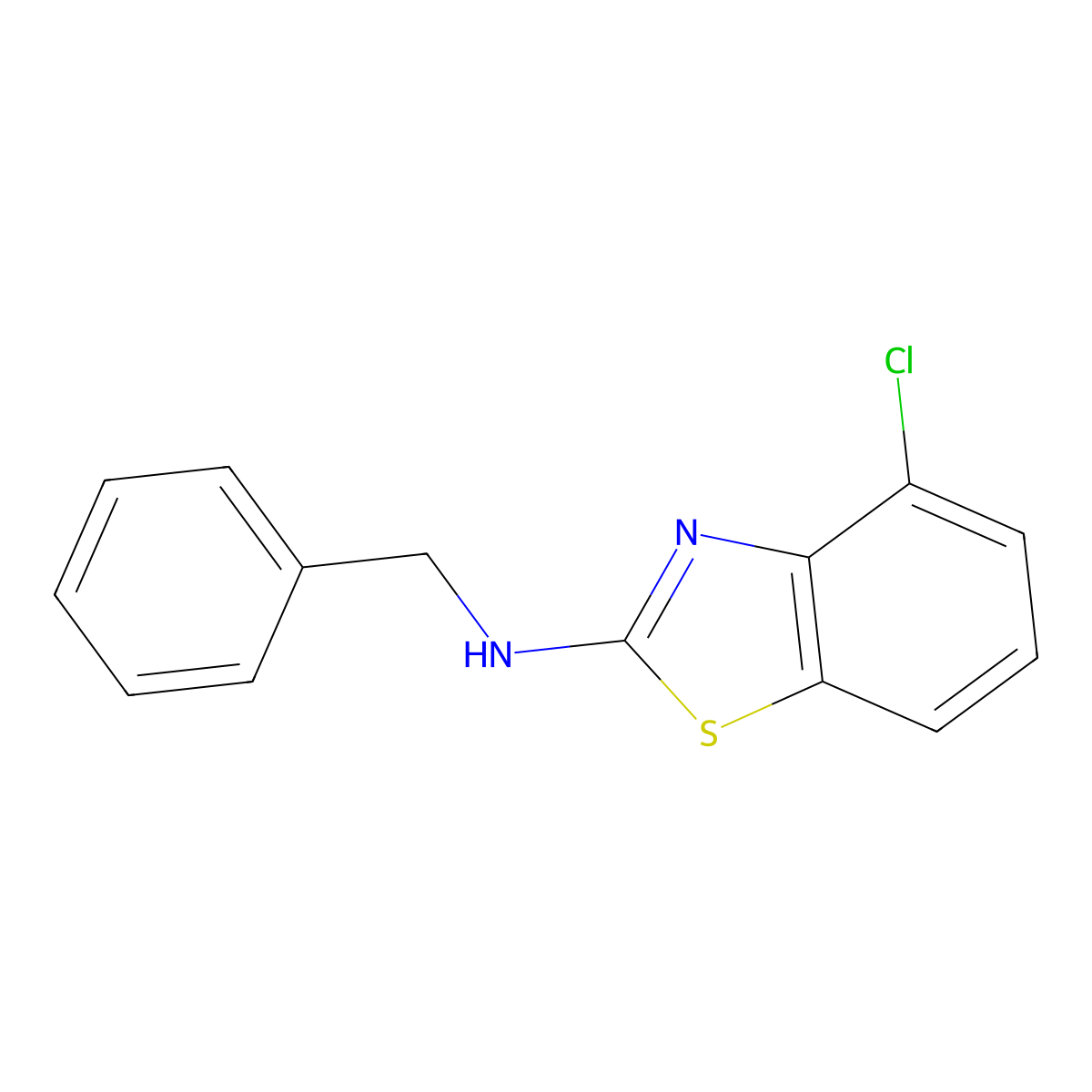 N-benzyl-4-chloro-1,3-benzothiazol-2-amine molecular structure, CAS 136210-02-1