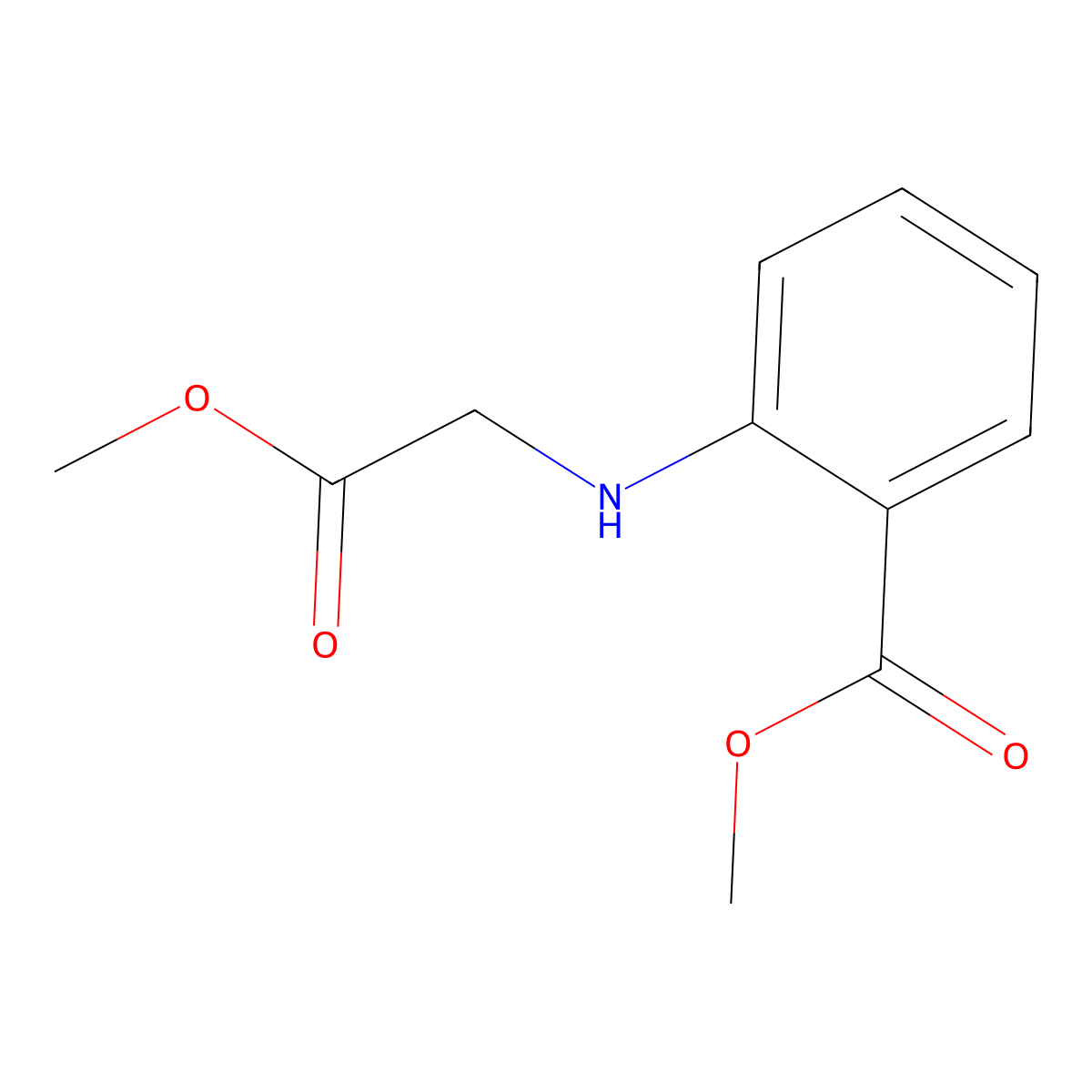 Methyl 2-((2-methoxy-2-oxoethyl)amino)benzoate molecular structure, CAS 13622-59-8