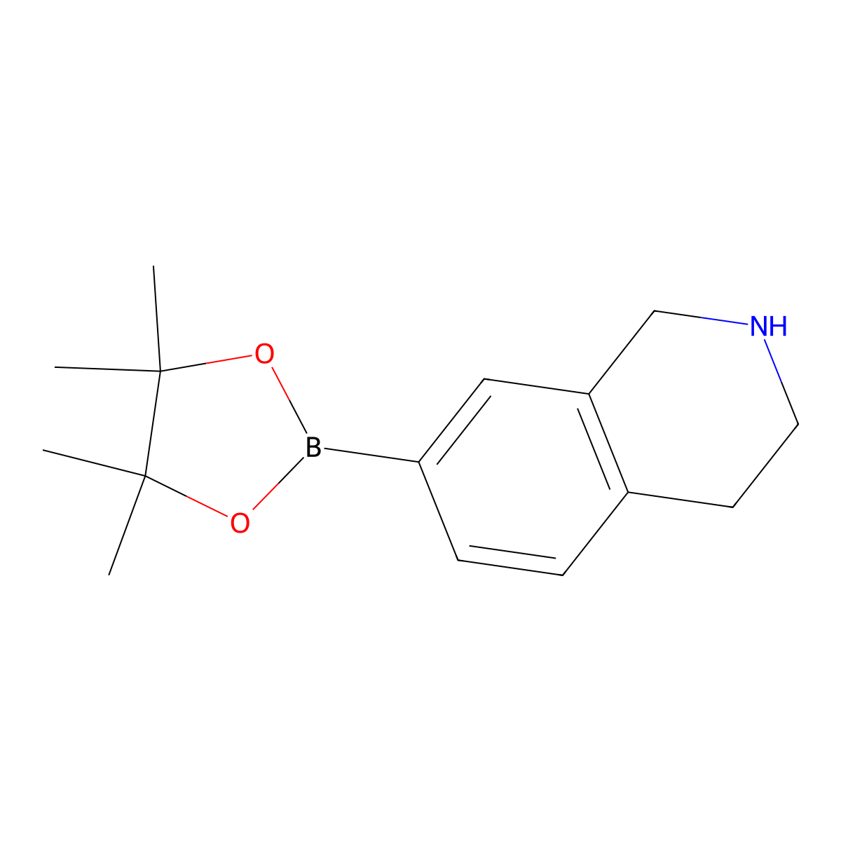 7-(4,4,5,5-Tetramethyl-1,3,2-dioxaborolan-2-yl)-1,2,3,4-tetrahydroisoquinoline molecular structure, CAS 1362243-37-5