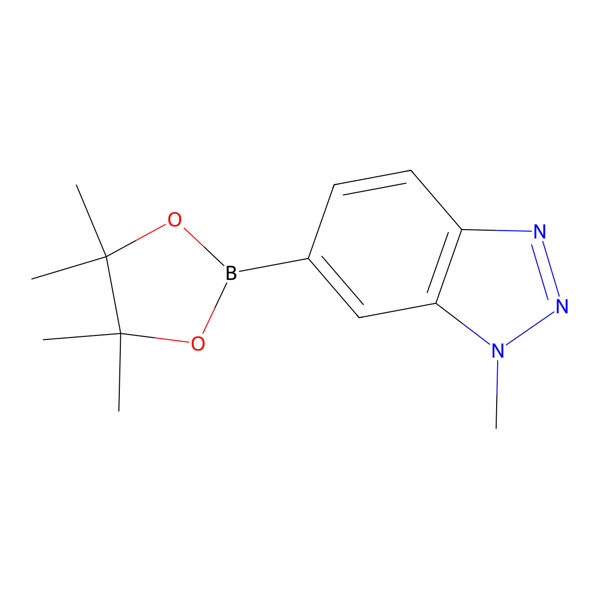 1-Methyl-6-(4,4,5,5-tetramethyl-1,3,2-dioxaborolan-2-yl)-1H-benzotriazole molecular structure, CAS 1362243-56-8