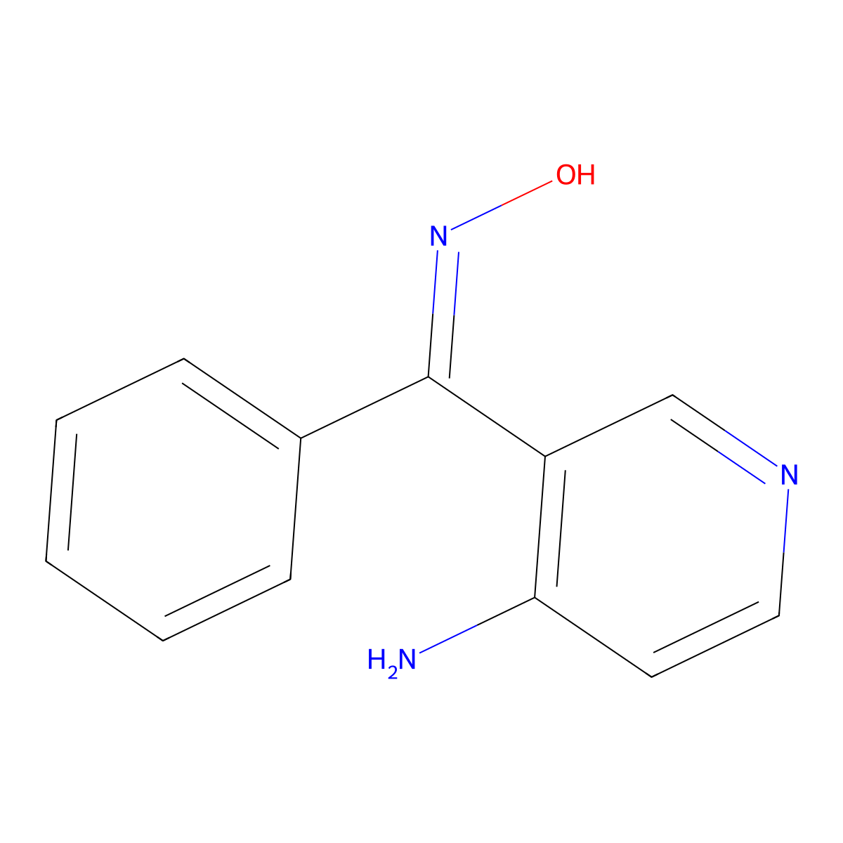 N-[(4-Aminopyridin-3-yl)(phenyl)methylidene]hydroxylamine molecular structure, CAS 136227-16-2