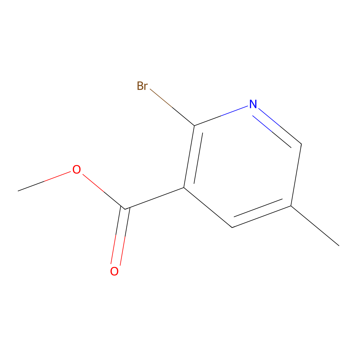 Methyl 2-bromo-5-methylnicotinate molecular structure, CAS 136227-39-9