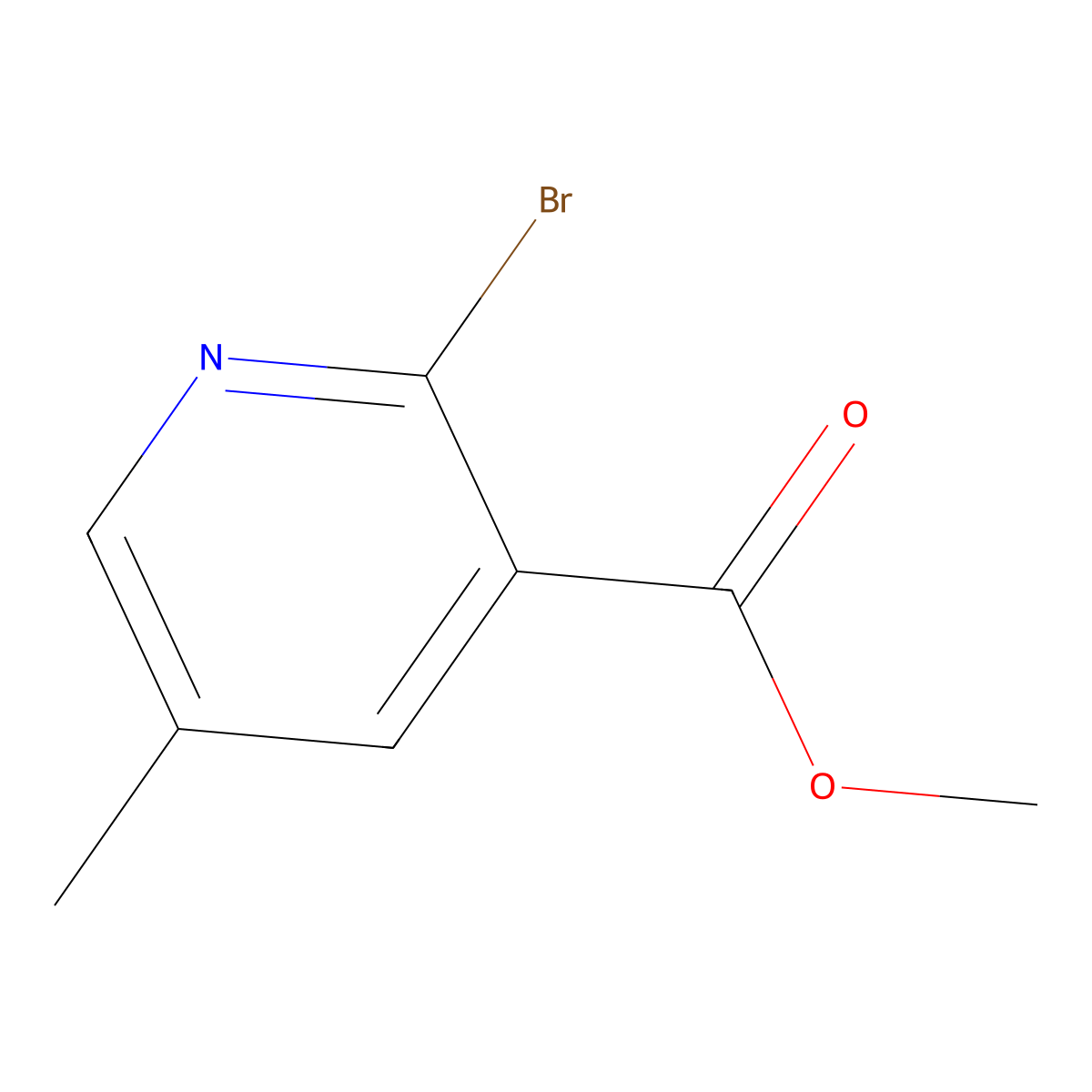 Methyl 2-bromo-5-methylnicotinate molecular structure, CAS 136227-39-9