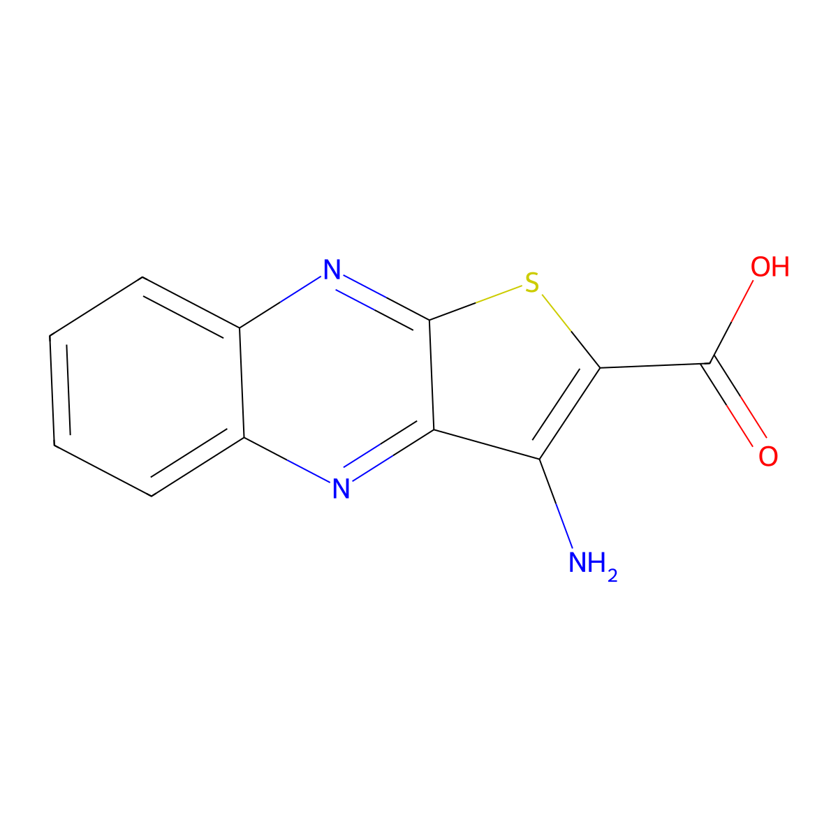 3-Aminothieno[3,2-b]quinoxaline-2-carboxylic acid molecular structure, CAS 136228-94-9