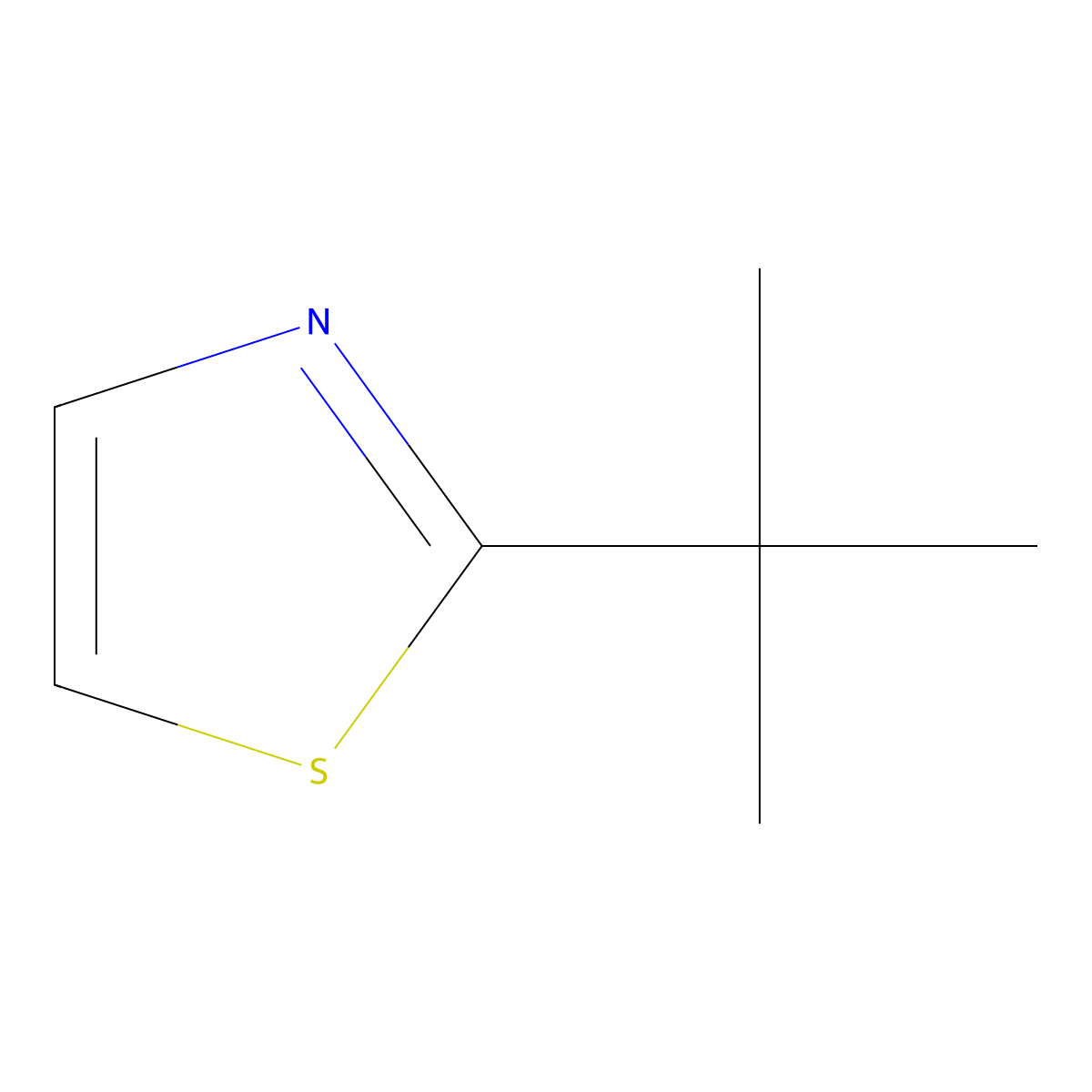 2-(Tert-butyl)thiazole molecular structure, CAS 13623-12-6