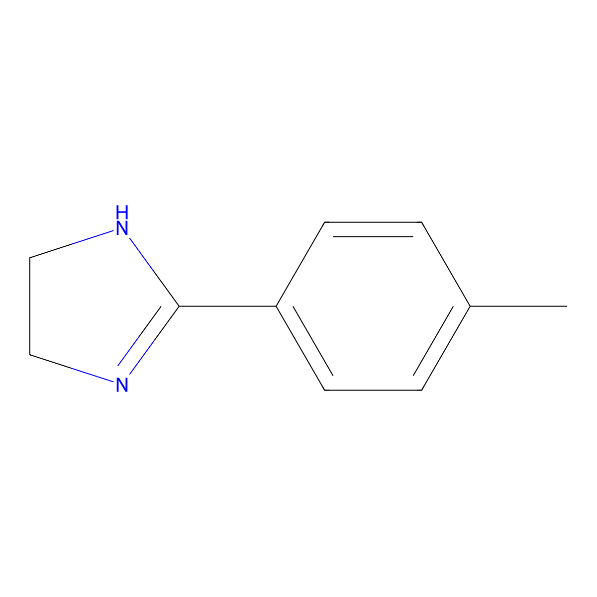 2-(4-methylphenyl)-4,5-dihydro-1H-imidazole molecular structure, CAS 13623-58-0
