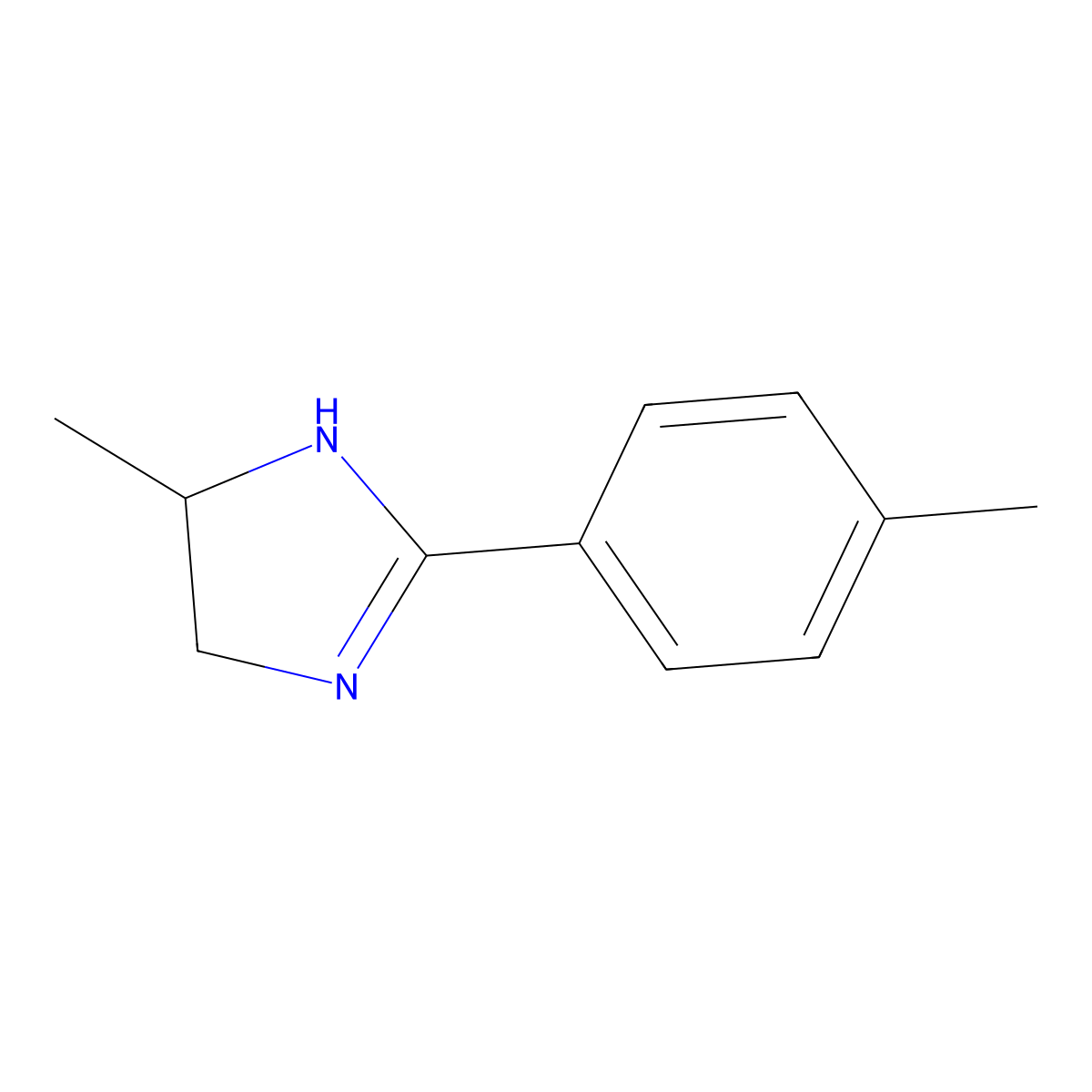 5-Methyl-2-(p-tolyl)-4,5-dihydro-1H-imidazole molecular structure, CAS 13623-59-1