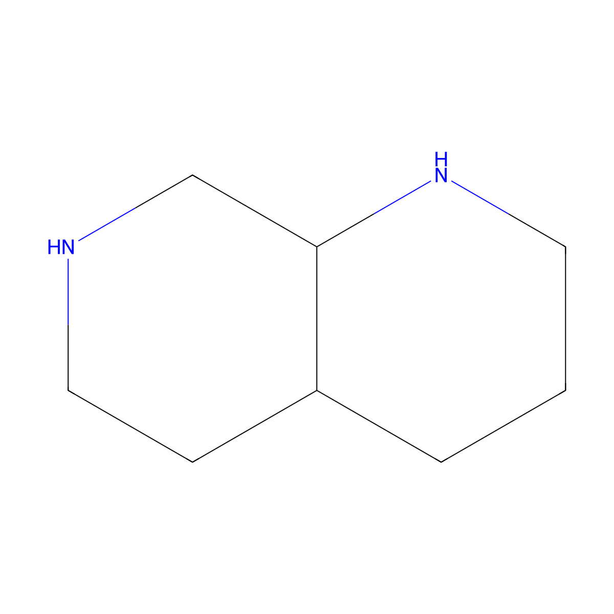 (4aR,8aS)-Decahydro-1,7-naphthyridine molecular structure, CAS 13623-82-0