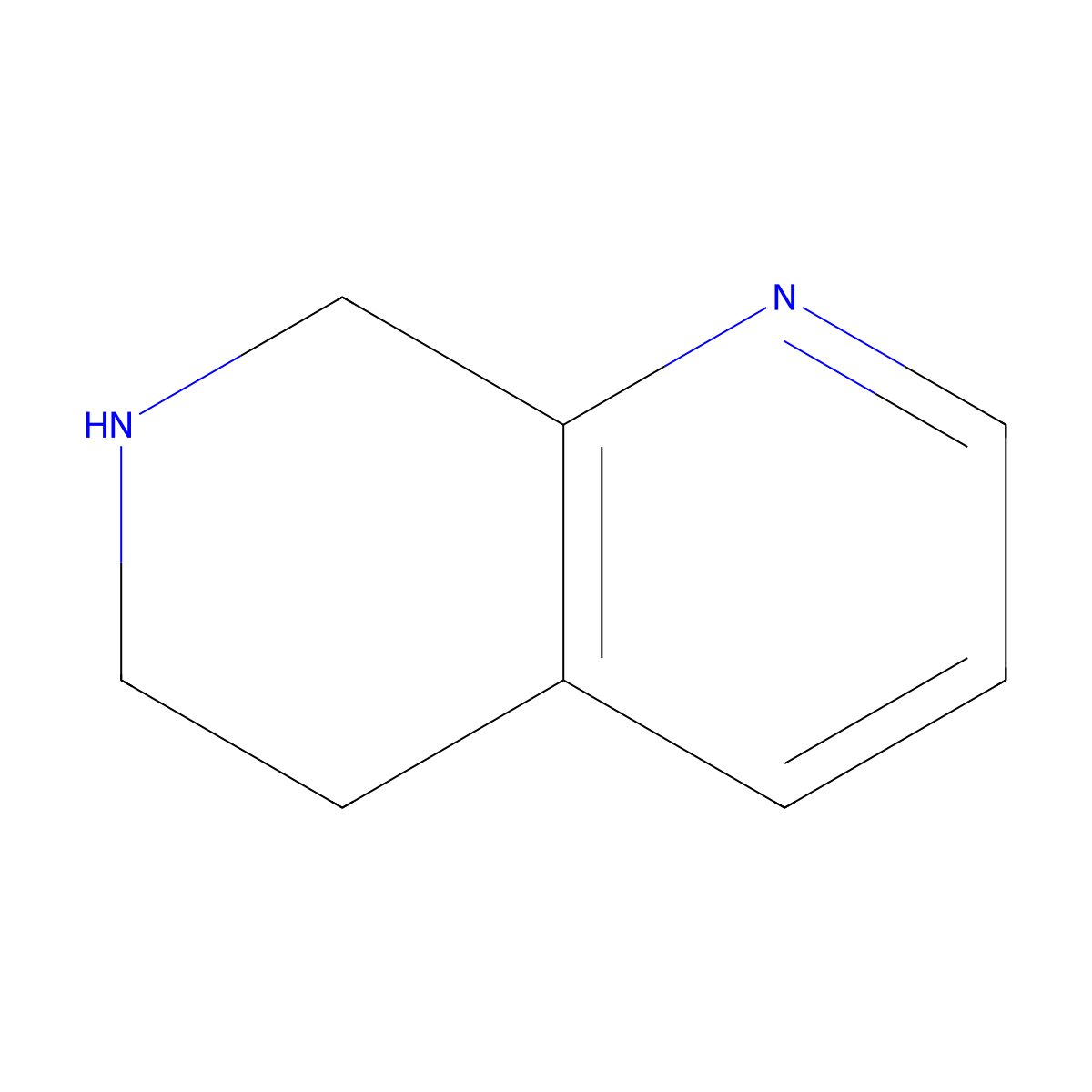 5,6,7,8-Tetrahydro-1,7-naphthyridine molecular structure, CAS 13623-85-3