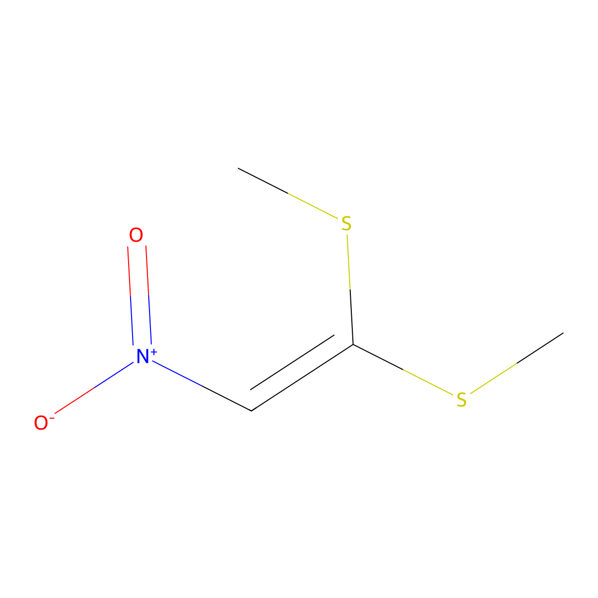 1,1-Bis(methylthio)-2-nitroethylene molecular structure, CAS 13623-94-4