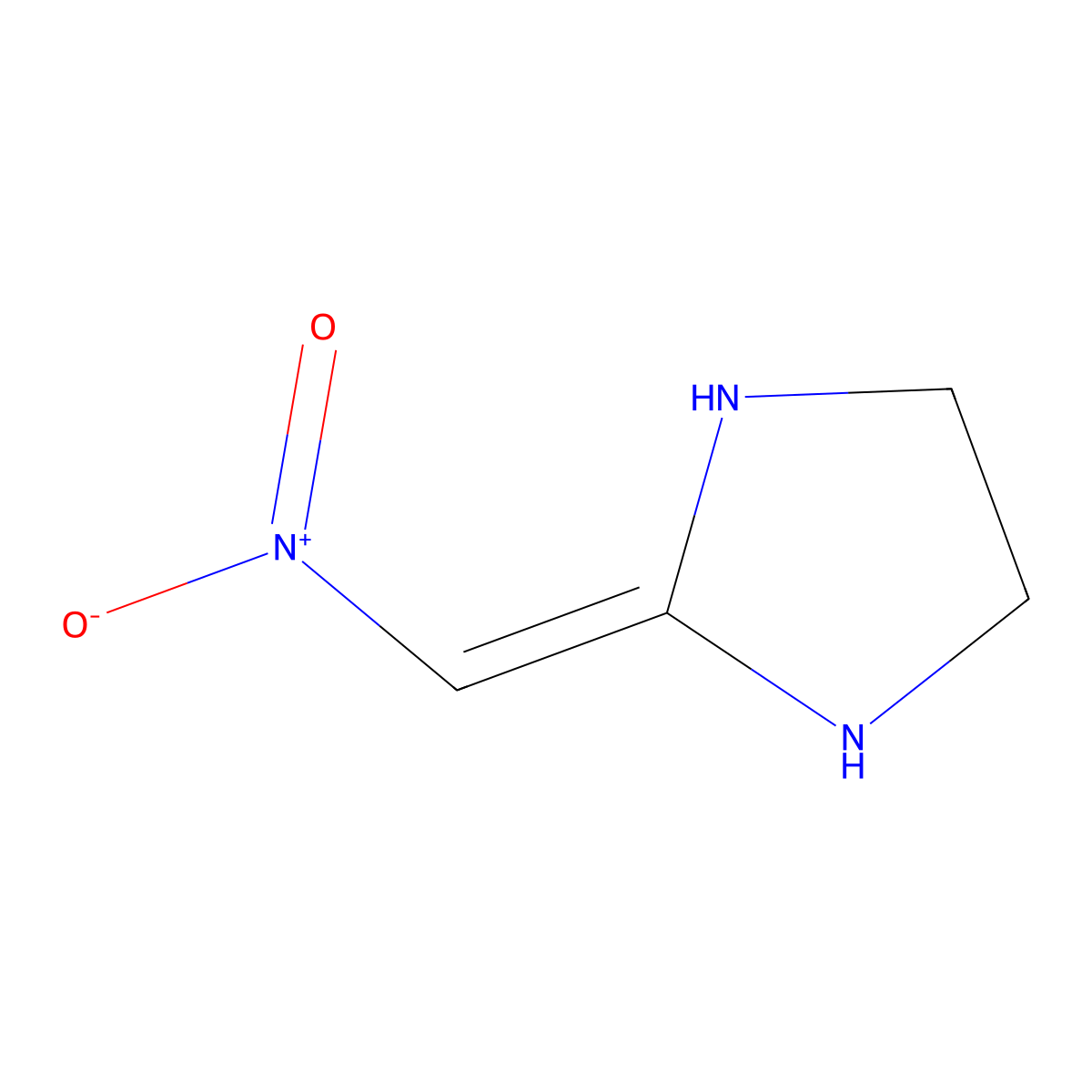 2-(Nitromethylene)imidazolidine molecular structure, CAS 13623-98-8