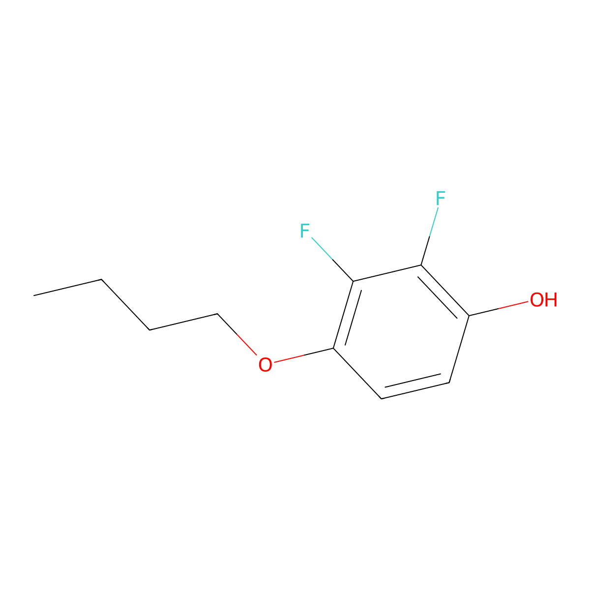 4-Butoxy-2,3-difluorophenol molecular structure, CAS 136239-68-4