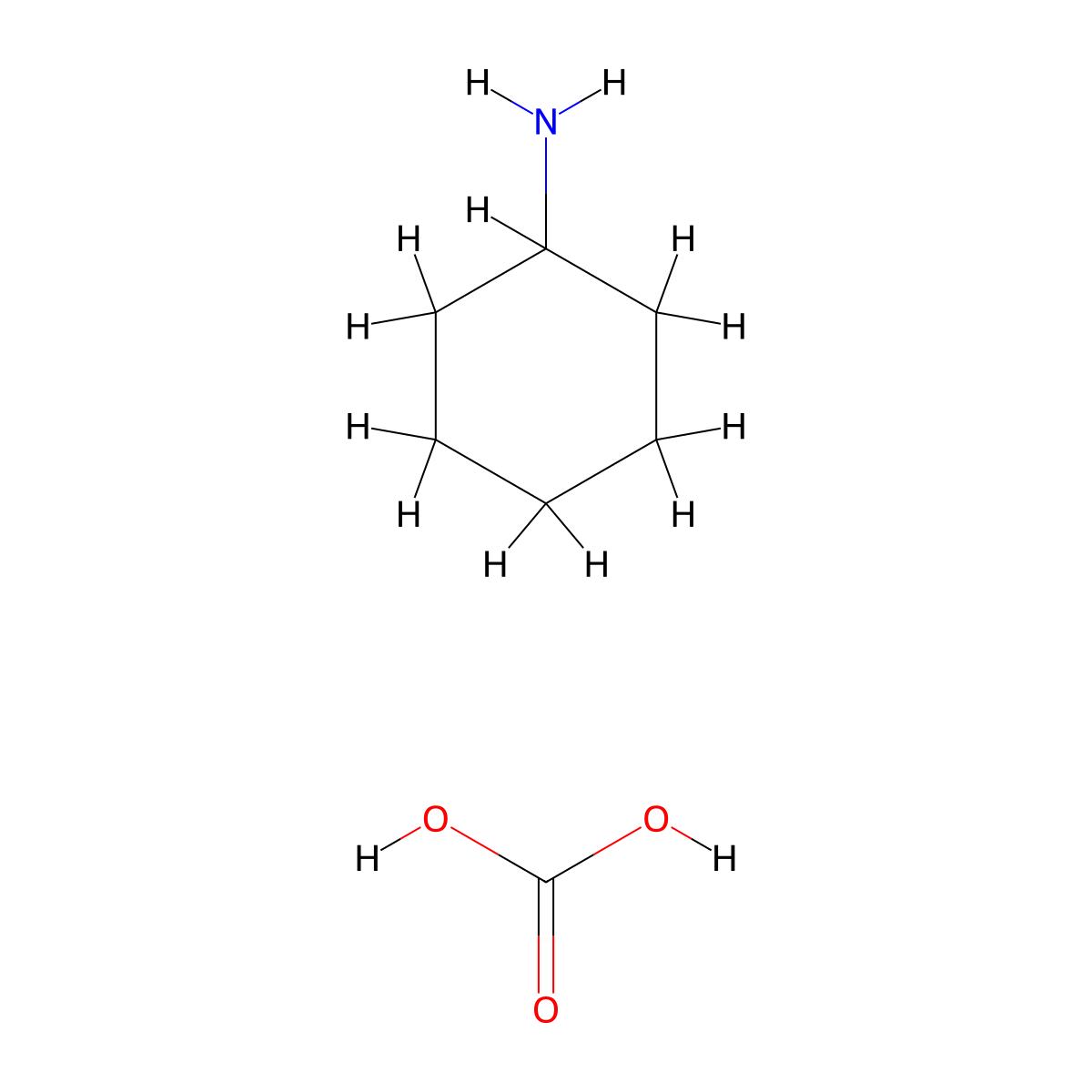 Carbonic acid, compd. with cyclohexanamine (1:?) molecular structure, CAS 13624-25-4