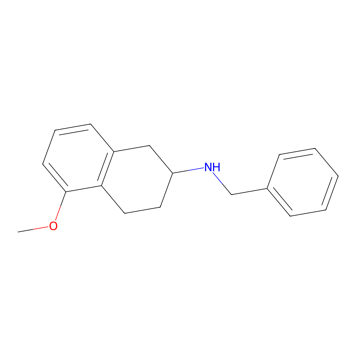 N-benzyl-5-methoxy-1,2,3,4-tetrahydronaphthalen-2-amine molecular structure, CAS 136247-07-9