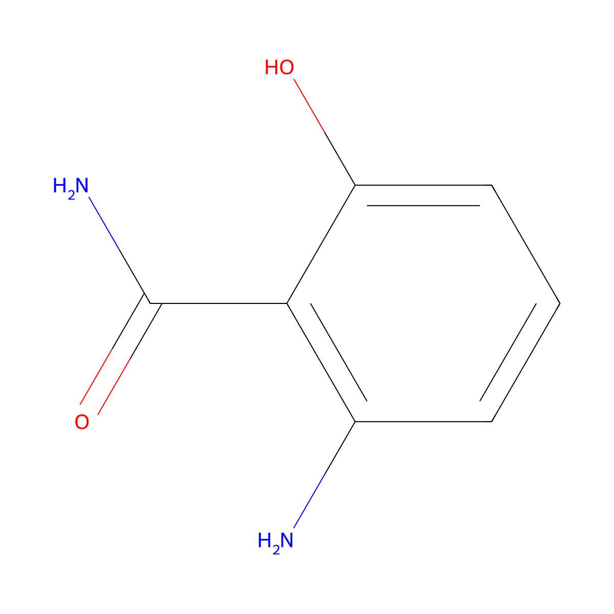 2-Amino-6-hydroxybenzamide molecular structure, CAS 136247-88-6