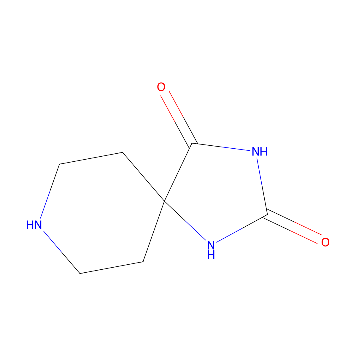 1,3,8-Triazaspiro[4.5]decane-2,4-dione molecular structure, CAS 13625-39-3